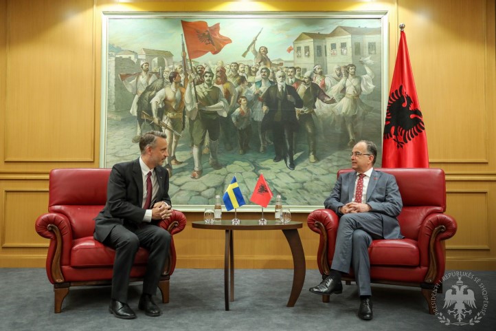 President Bajram Begaj and Ambassador Niklas Ström