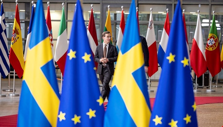 Swedish Prime Minister Ulf Kristersson in Brussels