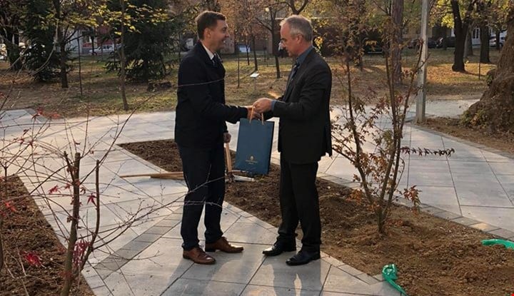 Ambassador Jan Lundin and Mayor Nebojsa Zelenovic in Sabac.