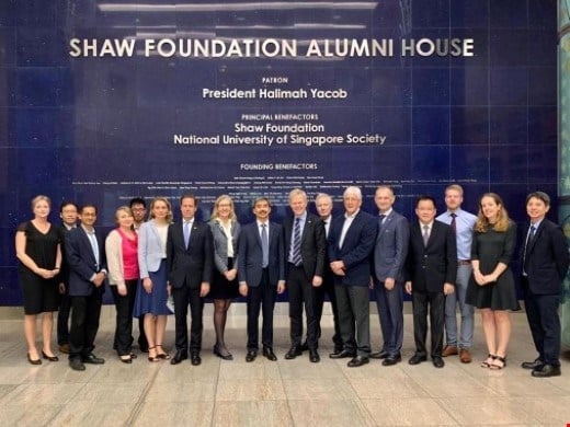 Group photo after roundtable discussion at NUS