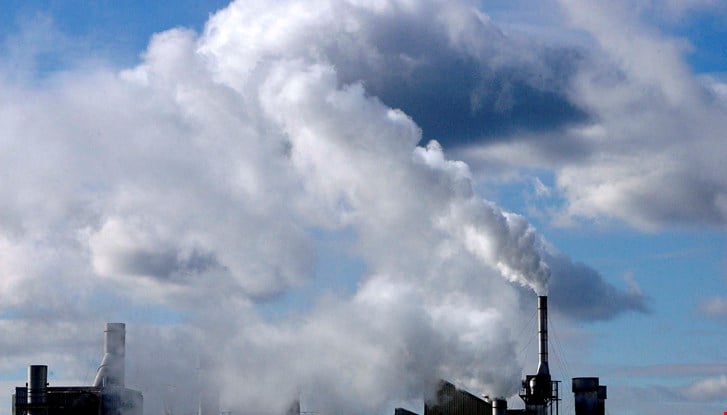 Emissions at a manufacturing complex in Toronto, Canada.